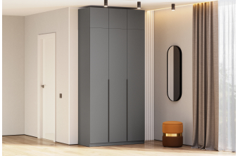 Шкаф Даиго с антресолью графит серый комплектация 2