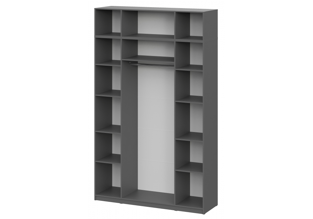 Шкаф Даиго с антресолью графит серый комплектация 3