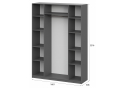 Шкаф Даиго с антресолью графит серый комплектация 3