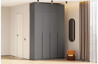 Шкаф Даиго с антресолью графит серый комплектация 3