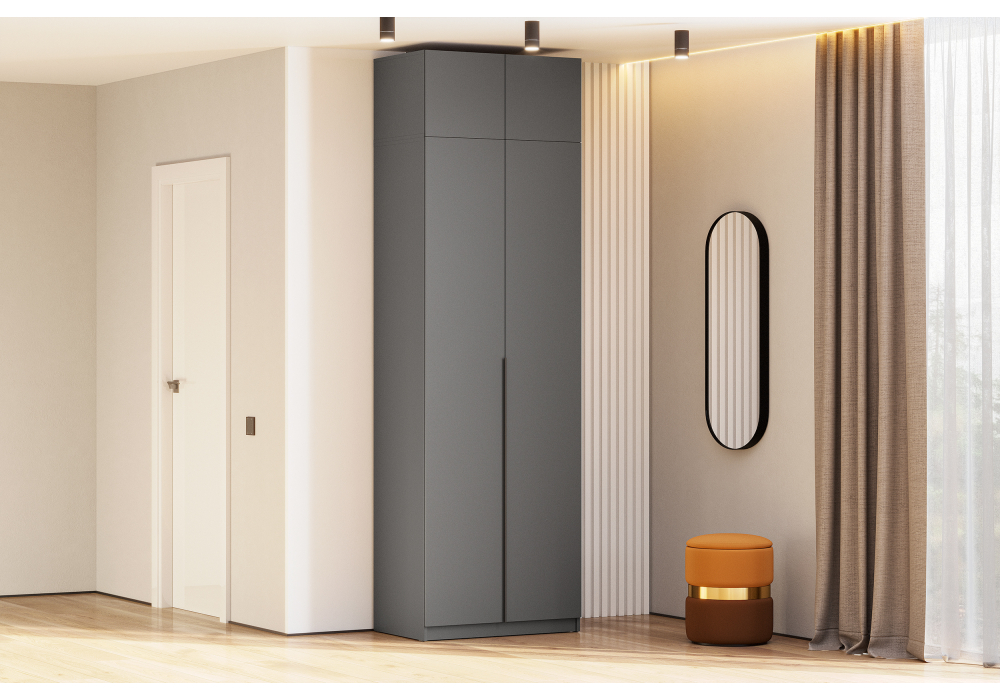 Шкаф Даиго с антресолью графит серый комплектация&nbsp;1