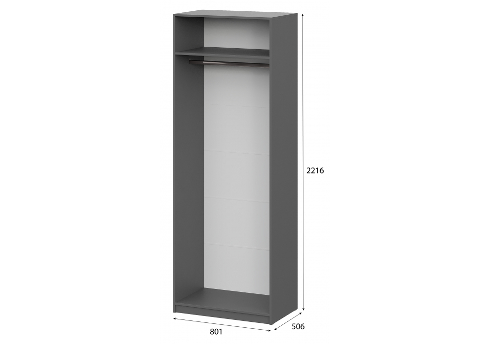 Шкаф Даиго с антресолью графит серый комплектация&nbsp;1