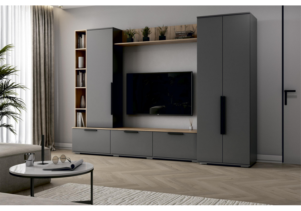 Шкаф Филеста 2-ств. графит