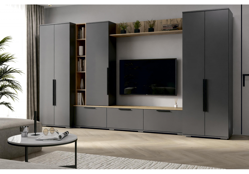 Шкаф Филеста 2-ств. графит