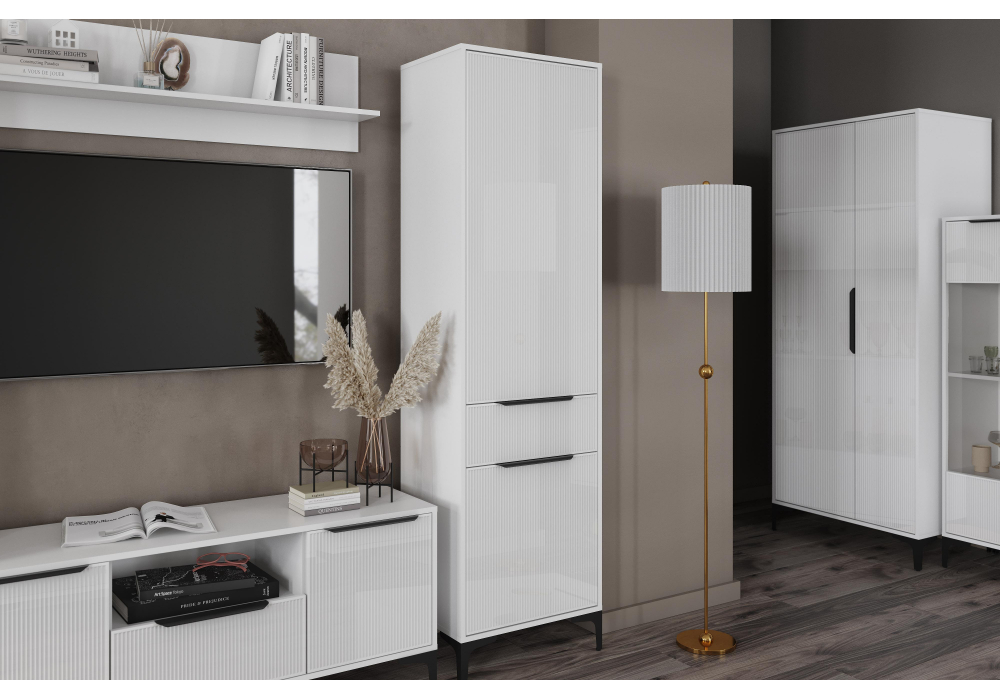 Шкаф Иадама белый / белый глянец