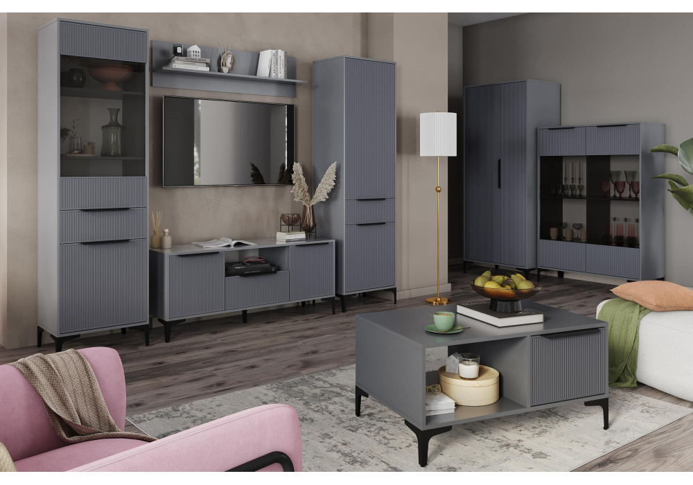 Шкаф Иадама графит / графит софт