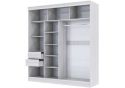 Шкаф-купе Москана-2 2 м анкор светлый / зеркало / лакобель белый