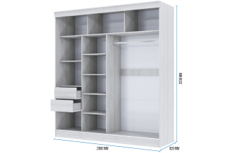 Шкаф-купе Айвор 2,0 м кашемир