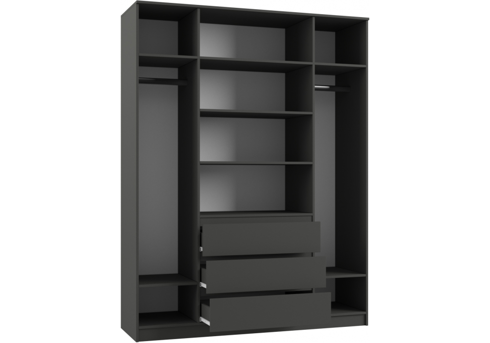 Шкаф Мадера ЛДСП графит новый