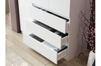 Шкаф трехстворчатый Валенсия белый текстурный