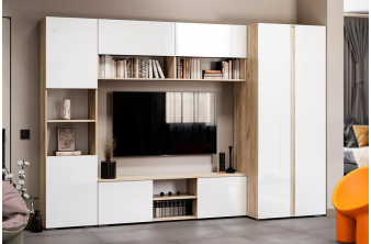 Шкаф Широн 800 графит серый / дуб крафт золото