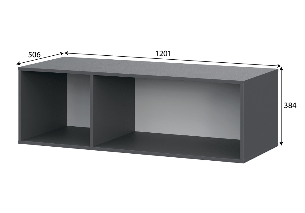 Шкаф навесной Даиго 120 графит серый