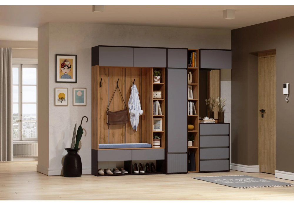 Шкаф Роут венге / графит софт