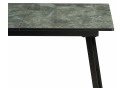 Стеклянный стол Агни 110 королевский мрамор / черный матовый