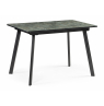 Стеклянный стол Агни 110 королевский мрамор / черный матовый