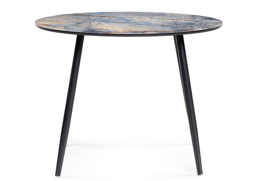 Стеклянный стол Анселм 100х76 магеллан / черный