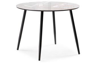 Стеклянный стол Анселм леонардо / черный