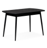 Стеклянный стол Бейкер 120(152)х70х75,5 черный