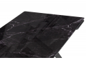 Стеклянный стол Дарвин 140(200)х80 черный мрамор / черный