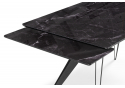 Стеклянный стол Дарвин 140(200)х80 черный мрамор / черный