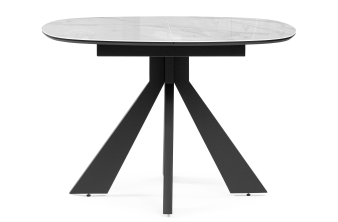 Стеклянный стол Ноттингем 180х90х74 оптивайт / черный