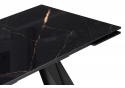 Стеклянный стол Хорсборо 140(200)х80х79 обсидиан / черный