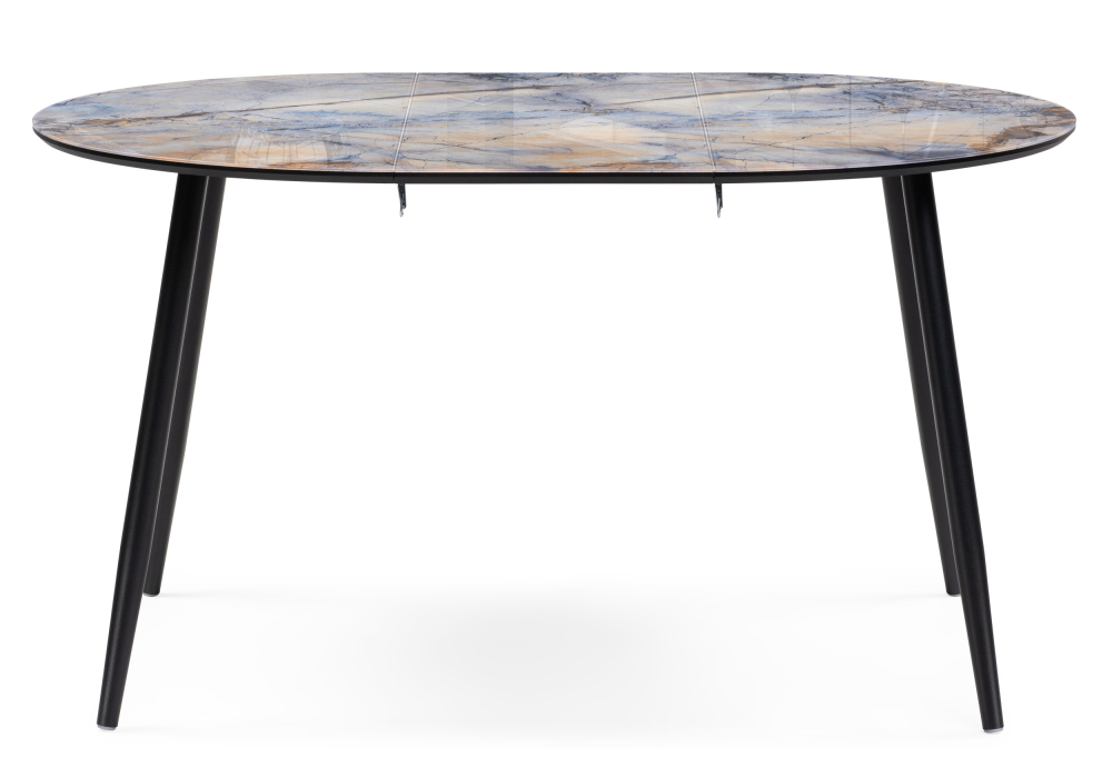 Стеклянный стол Кловис 100х76 магеллан / черный