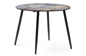Стеклянный стол Кловис 100х76 магеллан / черный