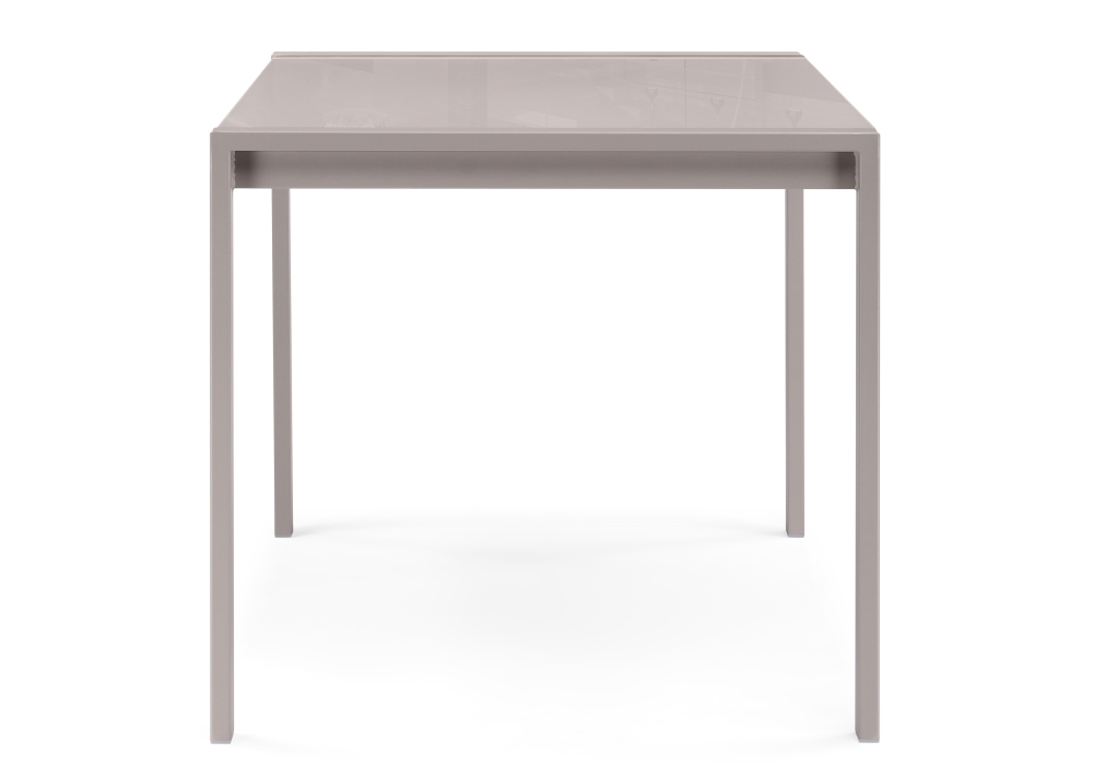 Стеклянный стол Линдисфарн 120(170)х80х75 латте / капучино