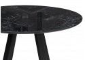 Стеклянный стол Норфолк 100х78 черный мрамор / черный