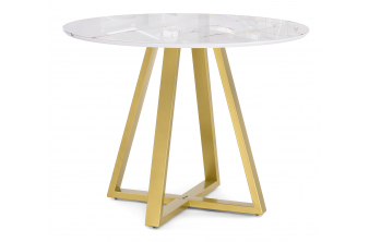 Стеклянный стол Норфолк 100х78 золото