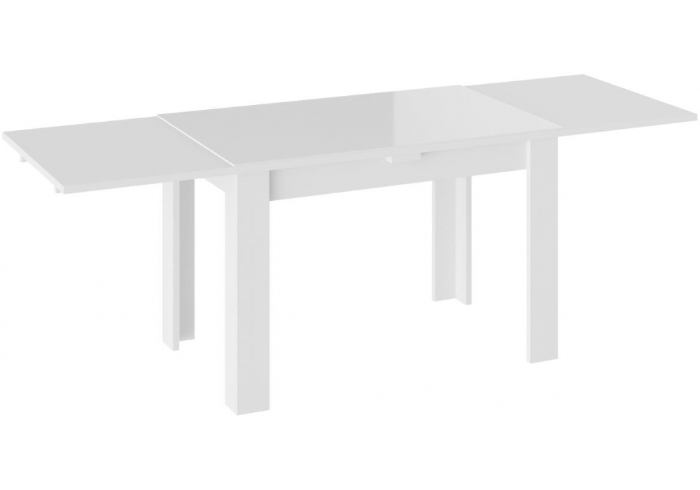 Стеклянный стол Норман тип 1 белый / стекло белый глянец