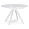 Стеклянный стол Трейси 100(140)х75 белый