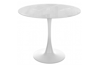 Стеклянный стол Tulip 90 super white glass