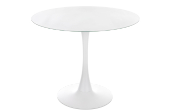 Стеклянный стол Tulip 90 white