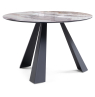 Стеклянный стол Вернер 115х75 серо-коричневый агат / графит