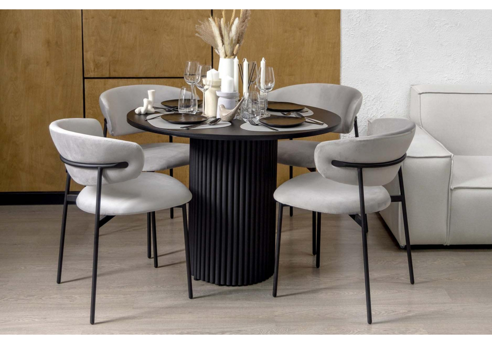 Стол Барел 100 черный / черный