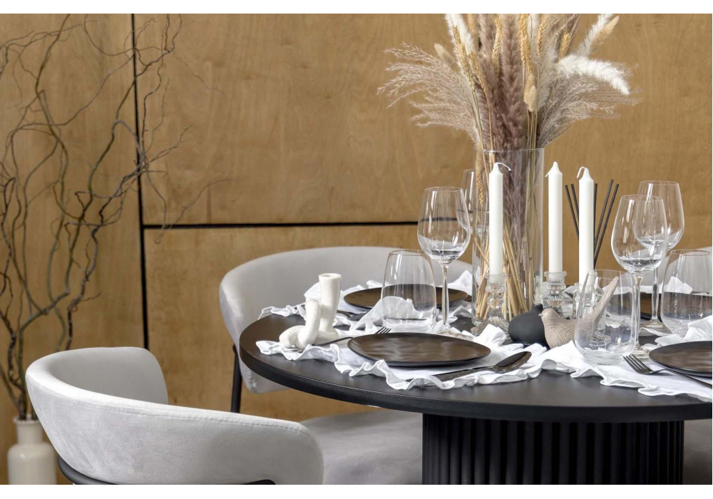 Стол Барел 110 черный / черный