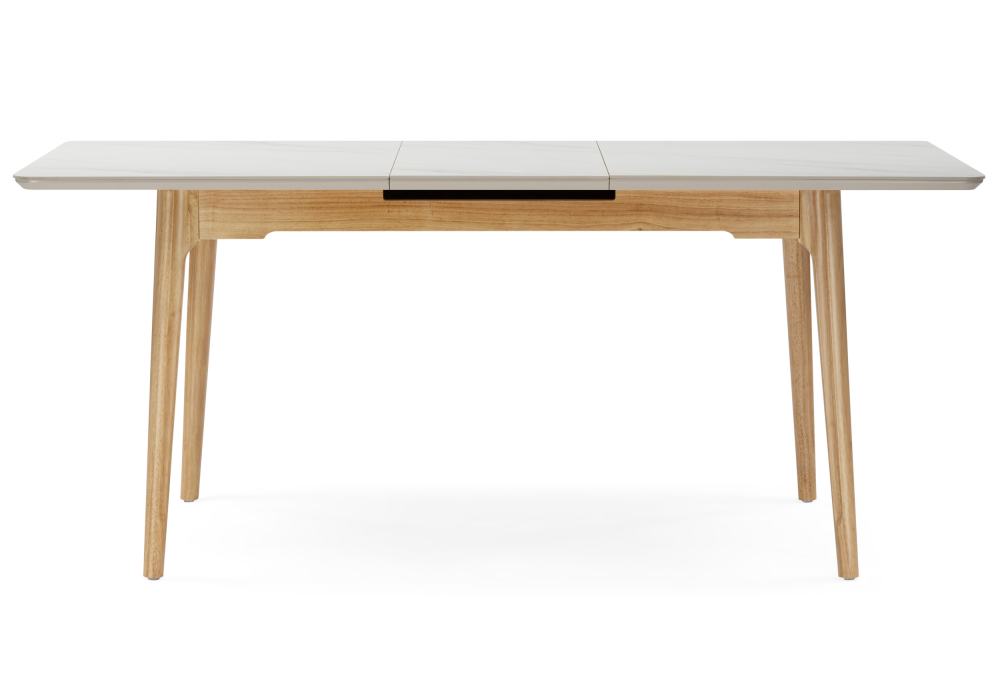 Стол Halmar 140(180)x80 белый спеченный камень / светлое дерево
