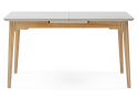 Стол Halmar 140(180)x80 белый спеченный камень / светлое дерево