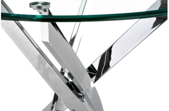  Стол Twist 130х74 steel / white
