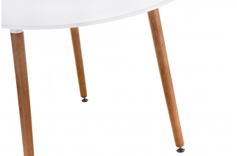 Стеклянный стол Хасселвуд 160(220)х90х77 белый мрамор / черный