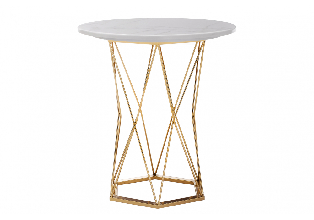 Стол Melan 60х70 white / gold