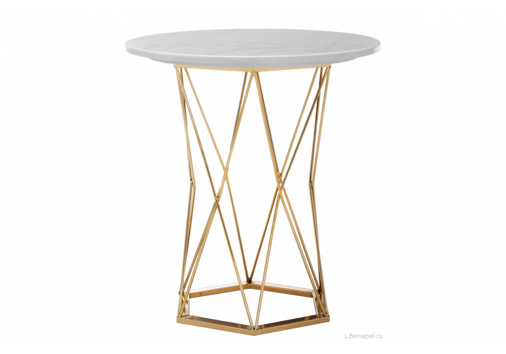 Стол Melan 60х70 white / gold