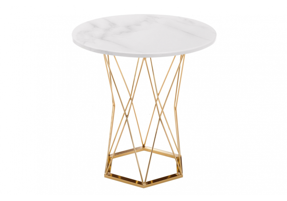 Стол Melan 60х70 white / gold