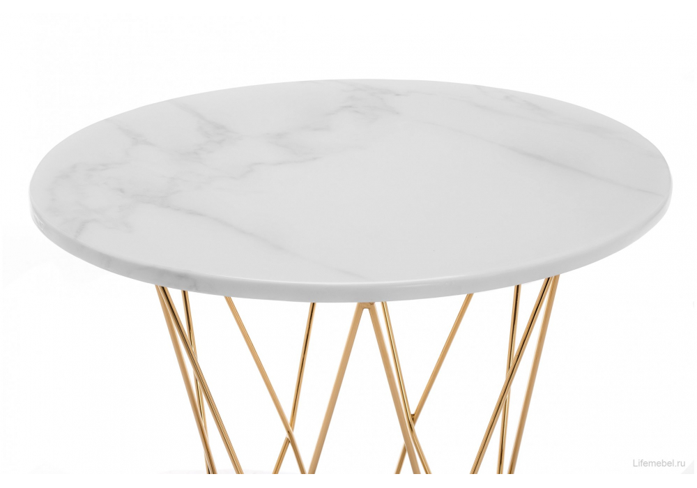 Стол Melan white / gold