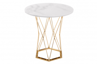 Стол Melan 60х70 white / gold