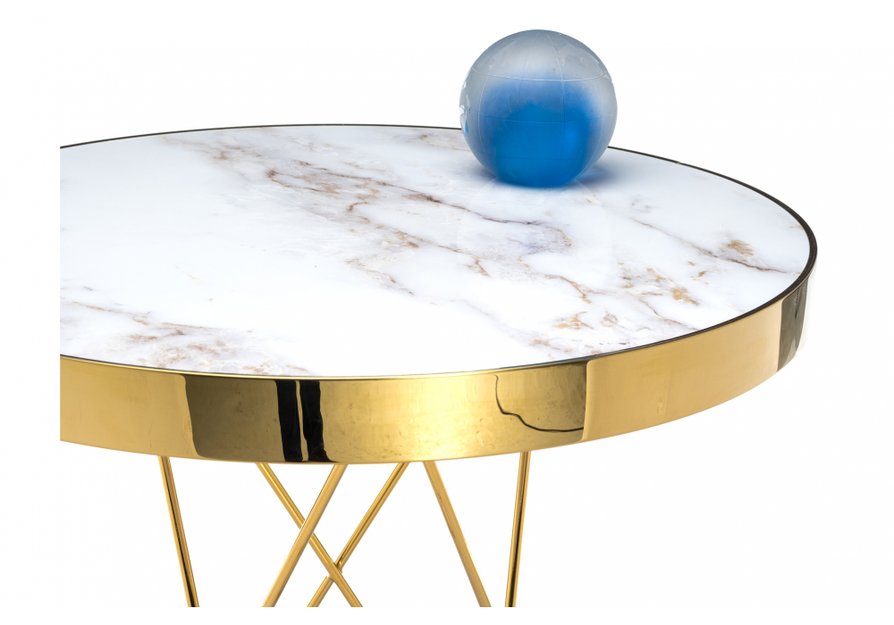 Стол Milena white / gold