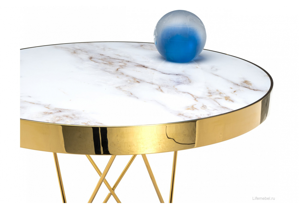 Стол Milena white / gold