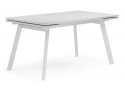 Стол МР Норман 140 (200) х 80 белый мрамор alpin white / snow white / белый